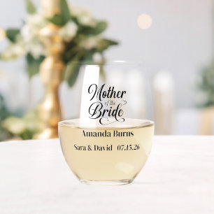 Verre À Vin Sans Pied Mère de la mariée