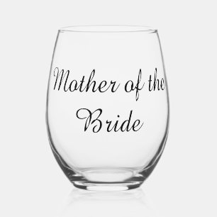 Verre À Vin Sans Pied mère du mariage de la mariée