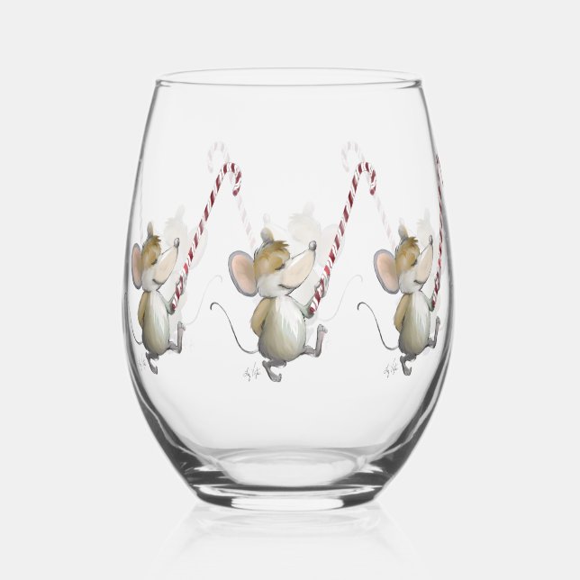 Verre À Vin Sans Pied Merry Mouse Moe (Recto)