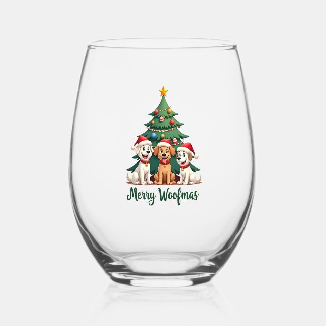 Verre À Vin Sans Pied Merry Woofmas (2) (Recto)