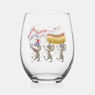 Verre À Vin Sans Pied Mic, Mac & Moe's Happy 4 juillet