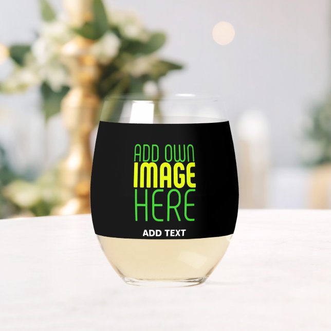 VERRE À VIN SANS PIED MODÈLE DE TEXTE D'IMAGE NOIRE SIMPLE ET MODERNE (Insitu (Mariage))