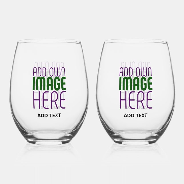 VERRE À VIN SANS PIED MODÈLE DE TEXTE D'IMAGE SIMPLE ET CLAIR MODERNE (Recto)