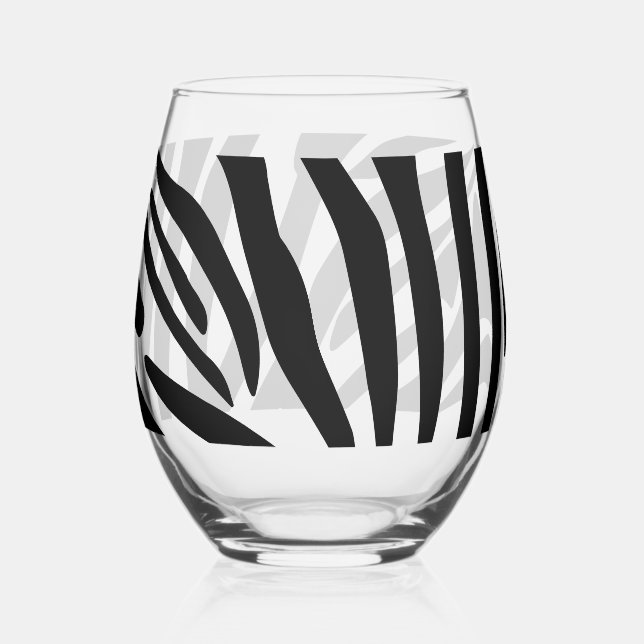 Verre À Vin Sans Pied Modèle Zèbre (Recto)