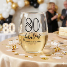 Moderne 80 ans et Fabuleux Nom Date Anniversaire