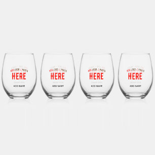 VERRE À VIN SANS PIED MODERNE MODERNE PERSONNALISABLE CLAIR VÉRIFIÉ