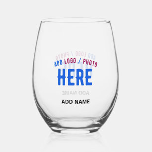 VERRE À VIN SANS PIED MODERNE MODERNE PERSONNALISABLE CLAIR VÉRIFIÉ