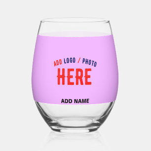 VERRE À VIN SANS PIED MODERNE MODERNE PERSONNALISABLE MAUVE VÉRIFIÉE MAR