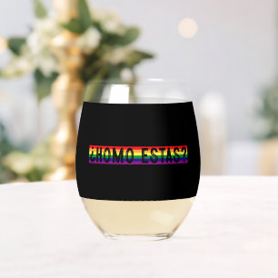 Verre À Vin Sans Pied Mois de la fierté gay LGBTQ espagnol mexicain Homo