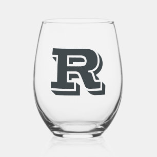 Verre À Vin Sans Pied Monogramme moderne Gunmetal
