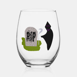 Verre À Vin Sans Pied Mort dans le cimetière Halloween