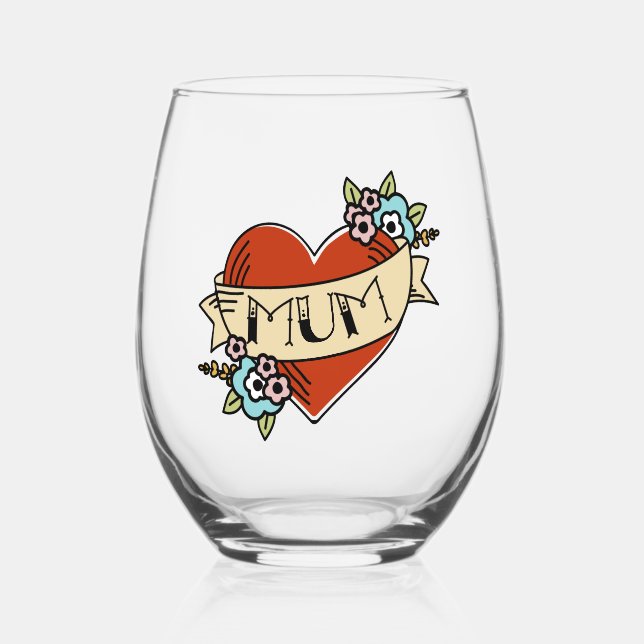 Verre À Vin Sans Pied Mum dur (Recto)
