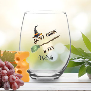 Verre À Vin Sans Pied Ne buvez pas et ne volez pas drôle Halloween