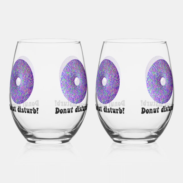 Verre À Vin Sans Pied Ne déranger pas (Recto)