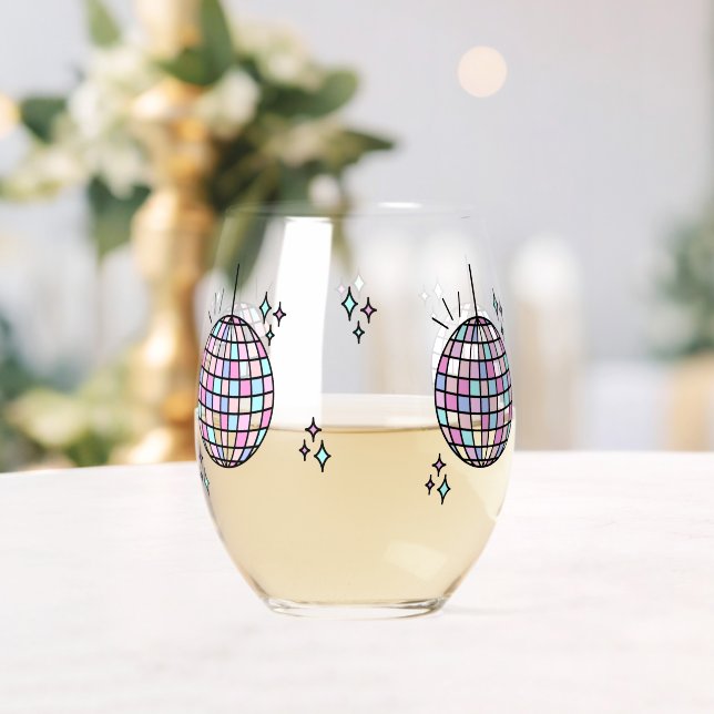 Verre À Vin Sans Pied Neon Super Disco Ball (Insitu (Mariage))