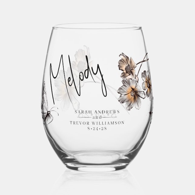 Verre À Vin Sans Pied Nom d'ajout de la servante (Recto)