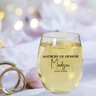 Verre À Vin Sans Pied Nom du responsable Date Personnalisée