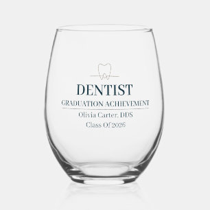 Verre À Vin Sans Pied Nom personnalisé du dentiste depuis année