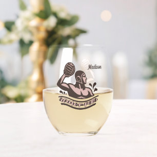 Verre À Vin Sans Pied Nom personnalisé Water Polo