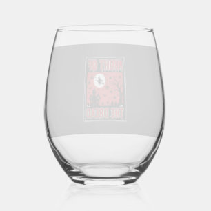Verre À Vin Sans Pied Nuit d'Halloween de la maison hantée effrayante