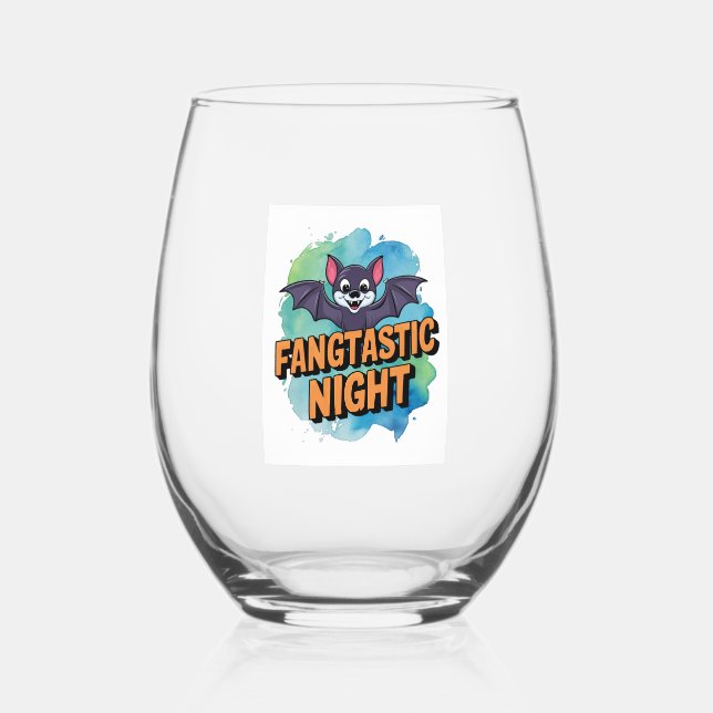 Verre À Vin Sans Pied Nuit fangtastique (Recto)