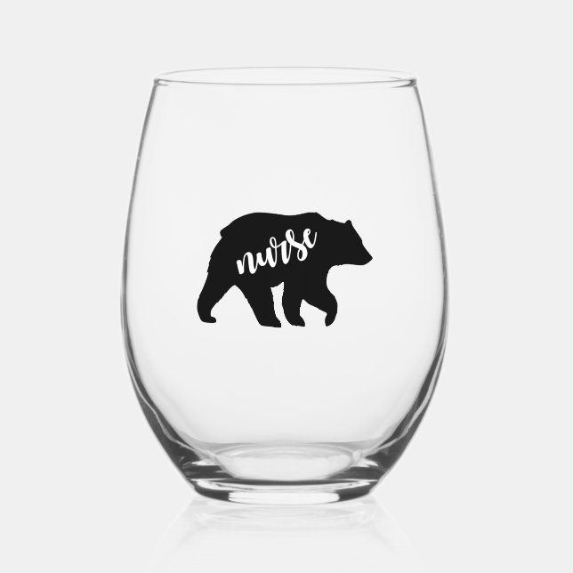 Verre À Vin Sans Pied Nurse bear (Recto)
