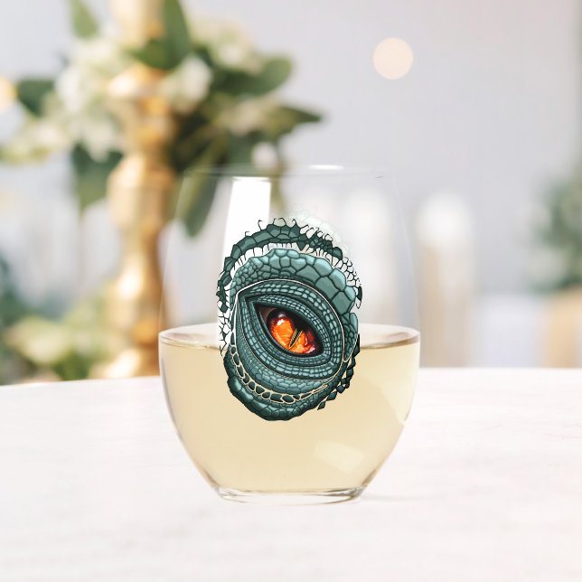 Verre À Vin Sans Pied Œil de prédateur reptile primal (Insitu (Mariage))