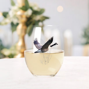 Verre À Vin Sans Pied Oie du Canada, Art