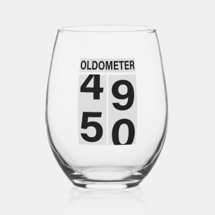 Verre À Vin Sans Pied Oldometer 50e anniversaire