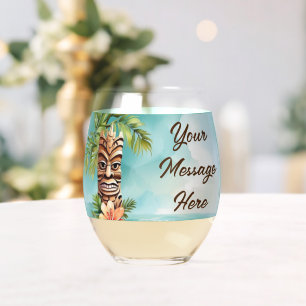 Verre À Vin Sans Pied Parti Tropical Tiki