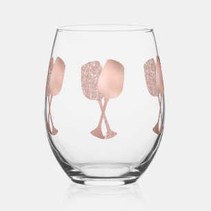 Verre À Vin Sans Pied Parties scintillant rose Gold Glasses