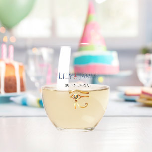 Verre À Vin Sans Pied Patrimoine pharaonique faire-part de mariage sur p