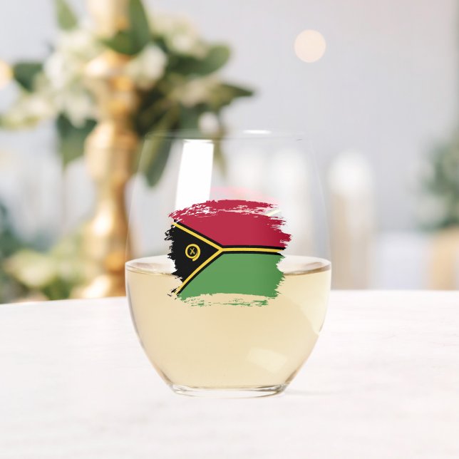 Verre À Vin Sans Pied pavillon de Vanuatu (Insitu (Mariage))