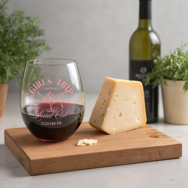 Verre À Vin Sans Pied Peach Martini Social Club Girl Trip (Créateur téléchargé)