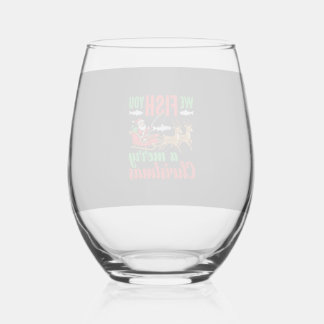 Verre À Vin Sans Pied Pêche de Noël Joyeux Poisson Vous