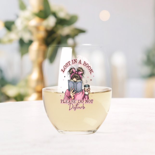 Verre À Vin Sans Pied Perdu dans un livre... (Insitu (Mariage))