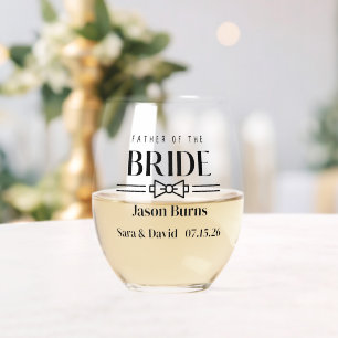 Verre À Vin Sans Pied Père de la mariée