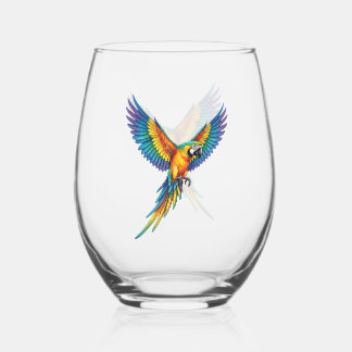 Verre À Vin Sans Pied Perroquet