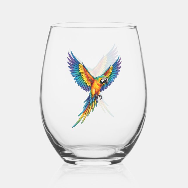 Verre À Vin Sans Pied Perroquet (Recto)