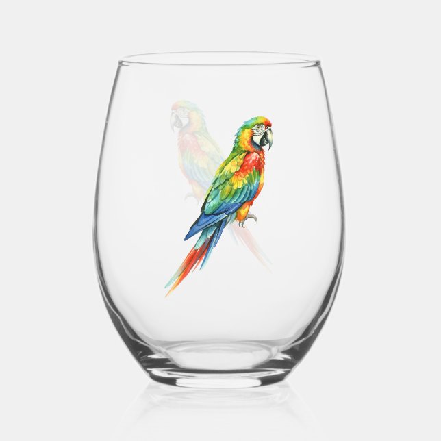 Verre À Vin Sans Pied Perroquet (Recto)