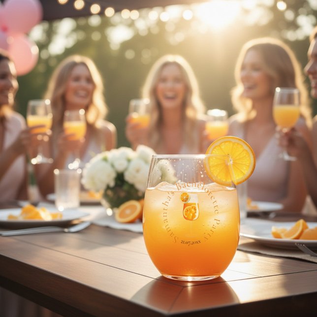 Verre À Vin Sans Pied Personalized Apperol Bachelorette Party  (Créateur téléchargé)