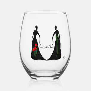Verre à vin sans pied personnalisé 475 ml Les Femm