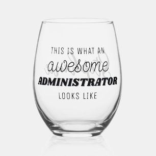 Verre À Vin Sans Pied Personnalisé Awesome Administrateur amusant