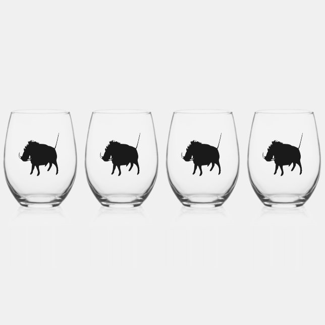 Verre À Vin Sans Pied Phacochère  (Recto)