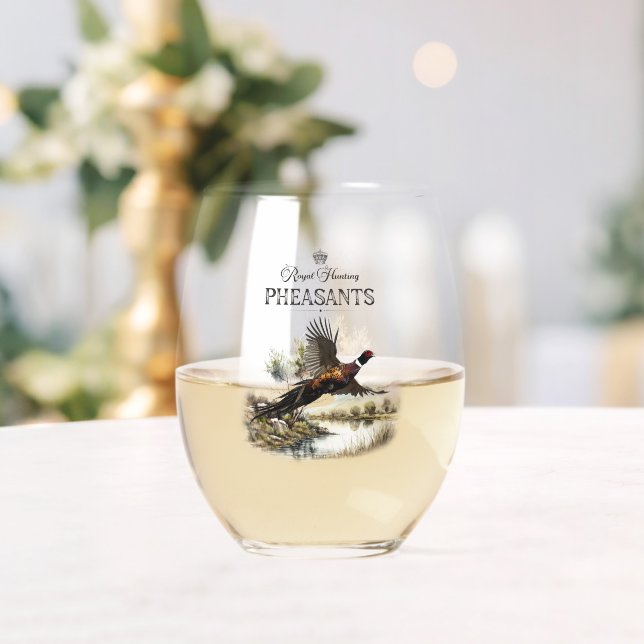 Verre À Vin Sans Pied Phéasants, Chasse royale (Insitu (Mariage))