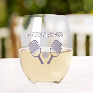 Verre À Vin Sans Pied Pickleball Surservi Mignons Sports Drôle Pun viole