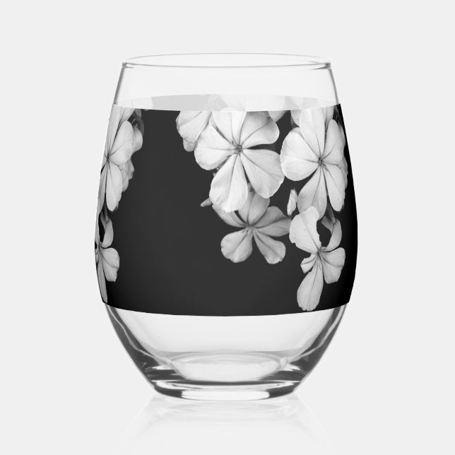 Verre À Vin Sans Pied Plumbago n&b (Verso)