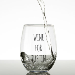 Verre À Vin Sans Pied Police Mince Tendance Nom Personnalisé