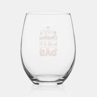 Verre À Vin Sans Pied Premier Noël Papa Fête