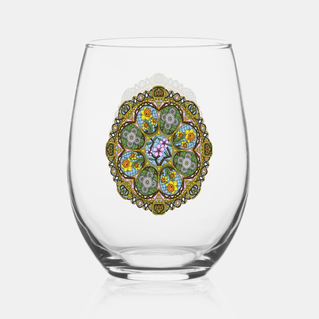 Verre À Vin Sans Pied Printemps Nouveau (Recto)